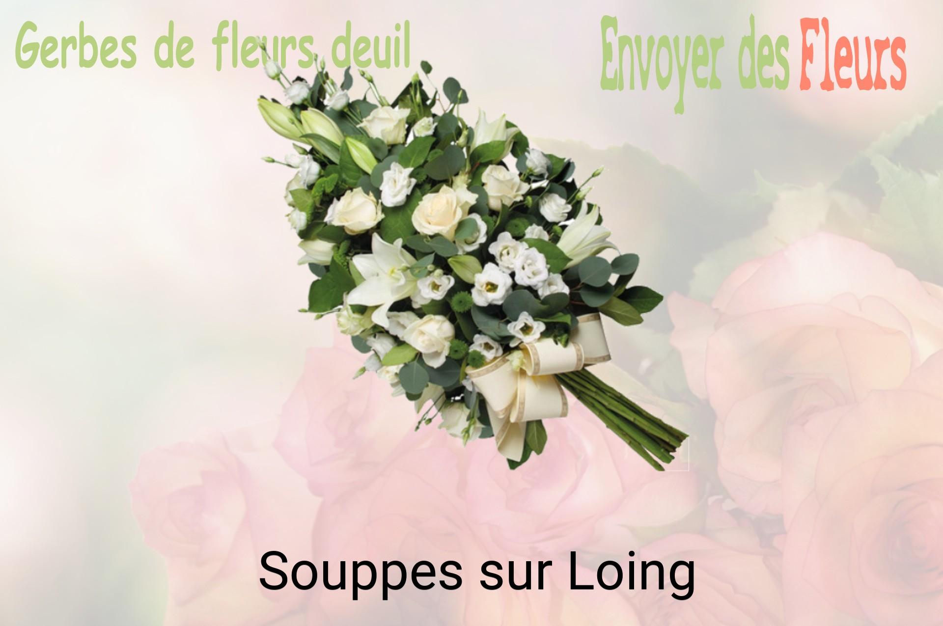 Gerbe de fleurs de deuil livrée à Souppes-sur-Loing
